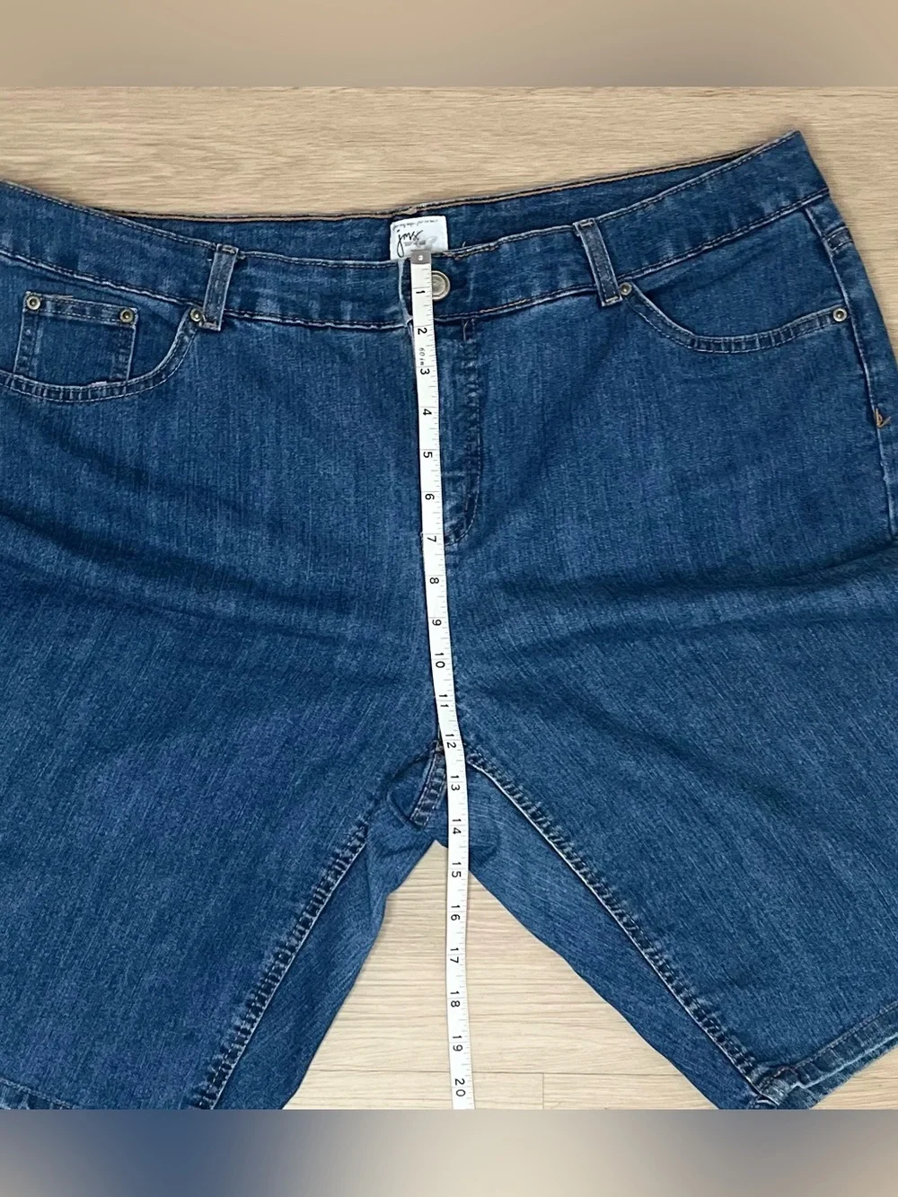 Just My Size Classic Mid-Length Denim Shorts - Blue
